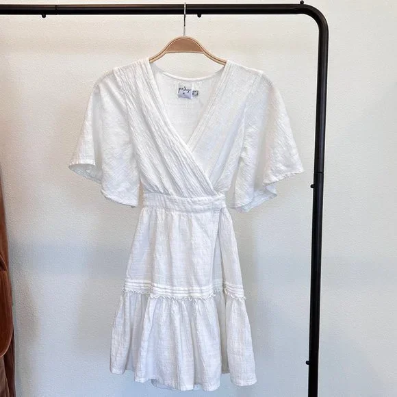 Princess Polly Delmara Mini Dress White -- Size 0